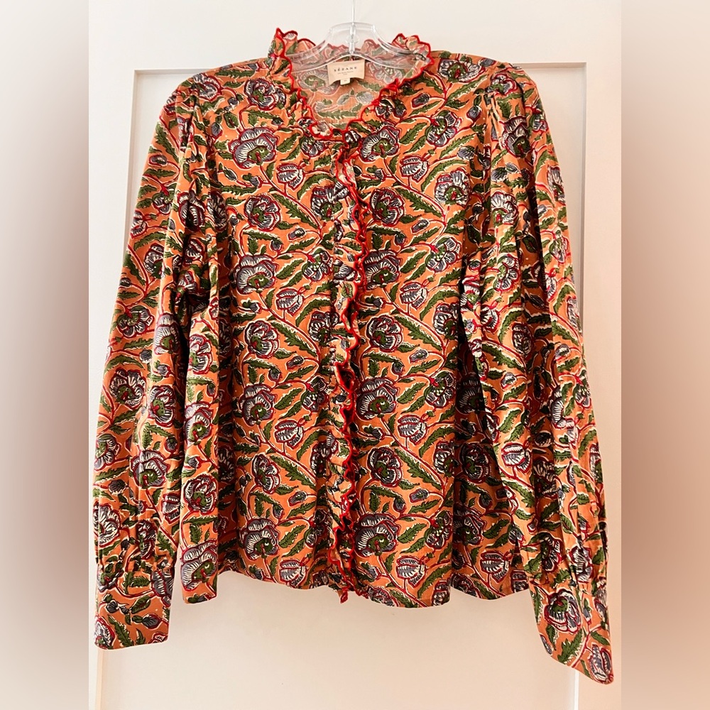Sézane Women’s Floral Shirt Size EU46 CAD L or XL
